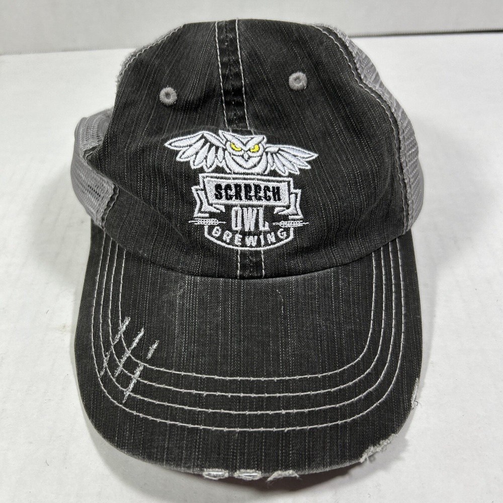 Screech Owl‎ Brewing Co Gray Distressed Hat